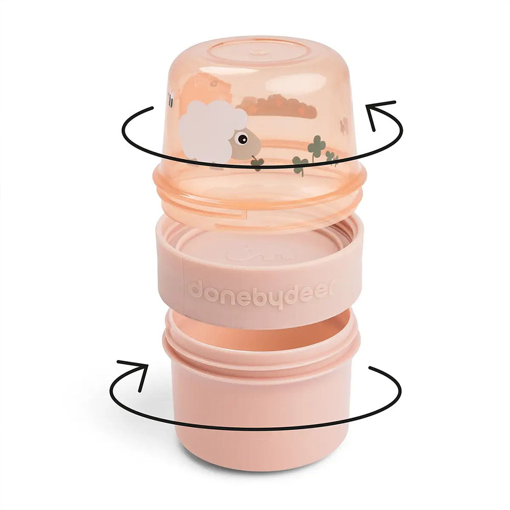 Contenedor de Snack 2 en 1 para Llevar Tiny Farm - Rosa