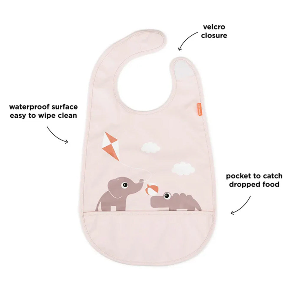Babero con Velcro Playground - Rosa | Done by deer