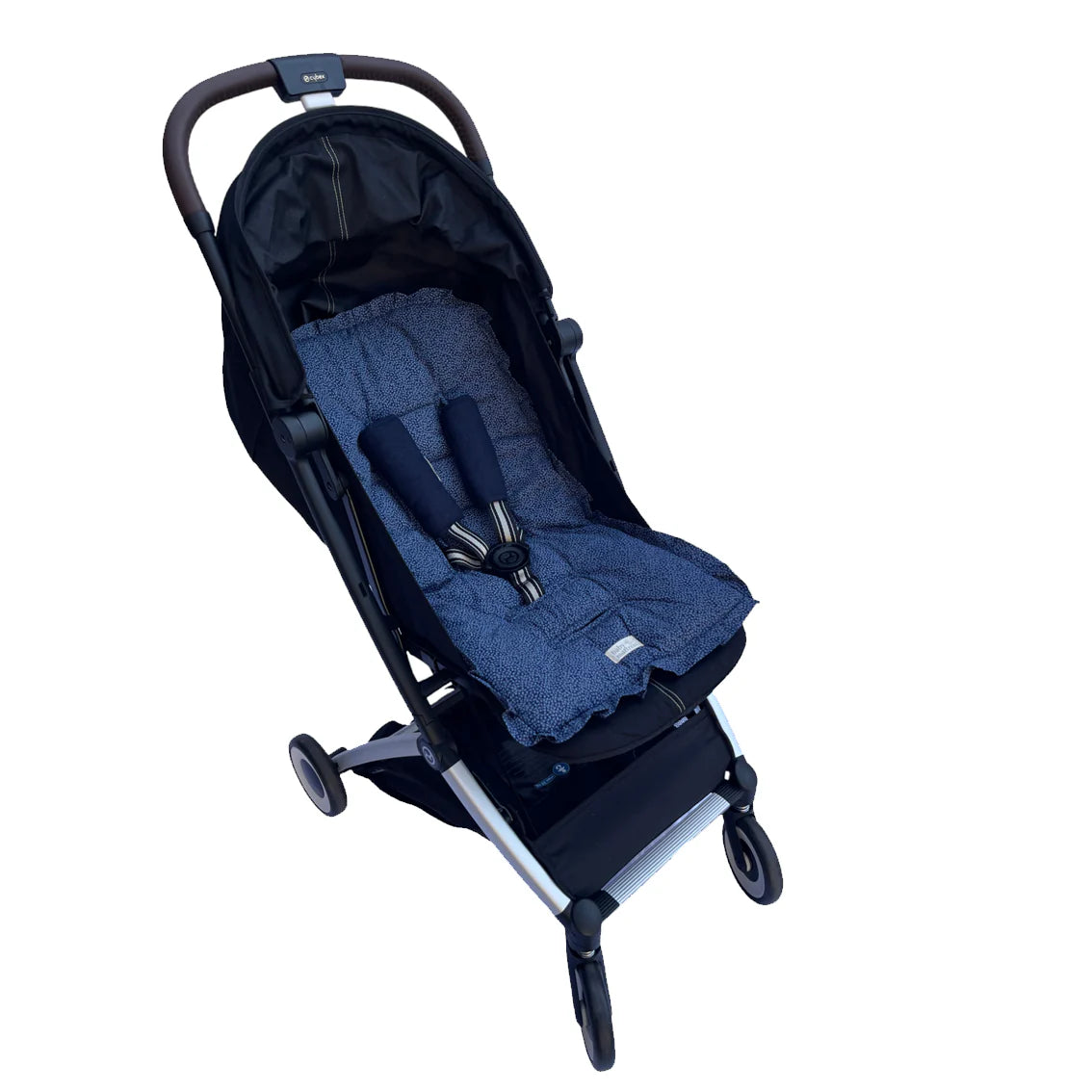 Protector Acolchado para Coche - Flores Azul | Baby Mattress