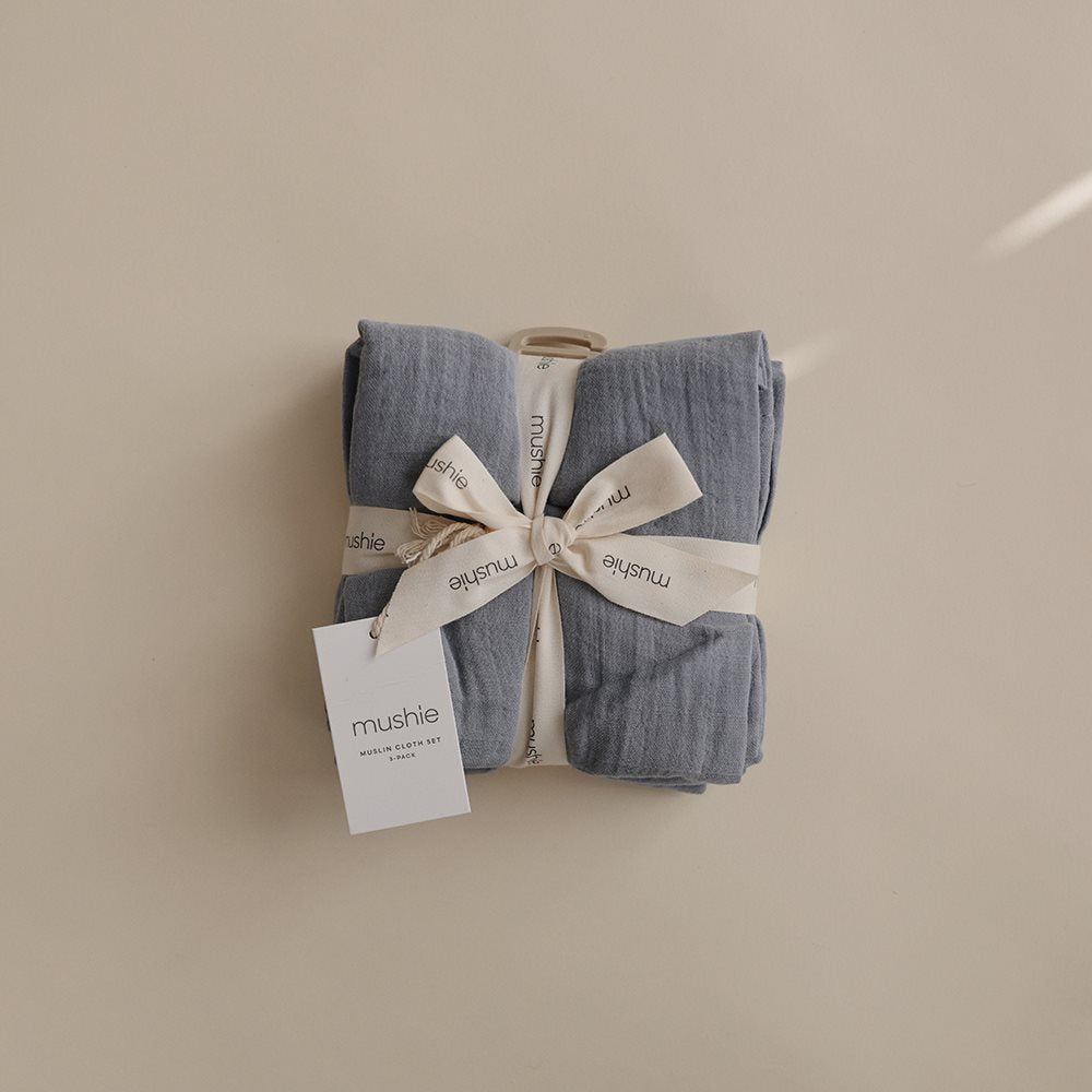 Pack de 3 Paños de Muselina de Algodón Orgánico - Tradewinds | Mushie