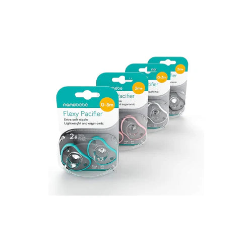 Pack de 2 Chupetes Flexy - Turquesa | Nanobebé