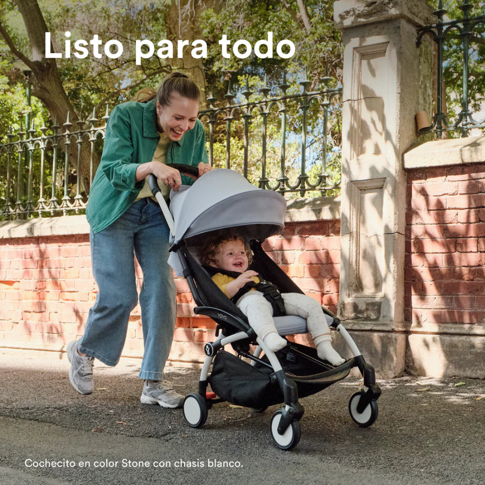 Coche Completo Stokke® YOYO³ – Chasis Negro + Asiento 6+ - Aqua | YOYO by Stokke