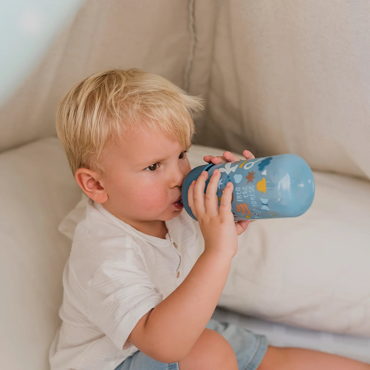 Botella con Bombilla 340ml - Azul | Suavinex