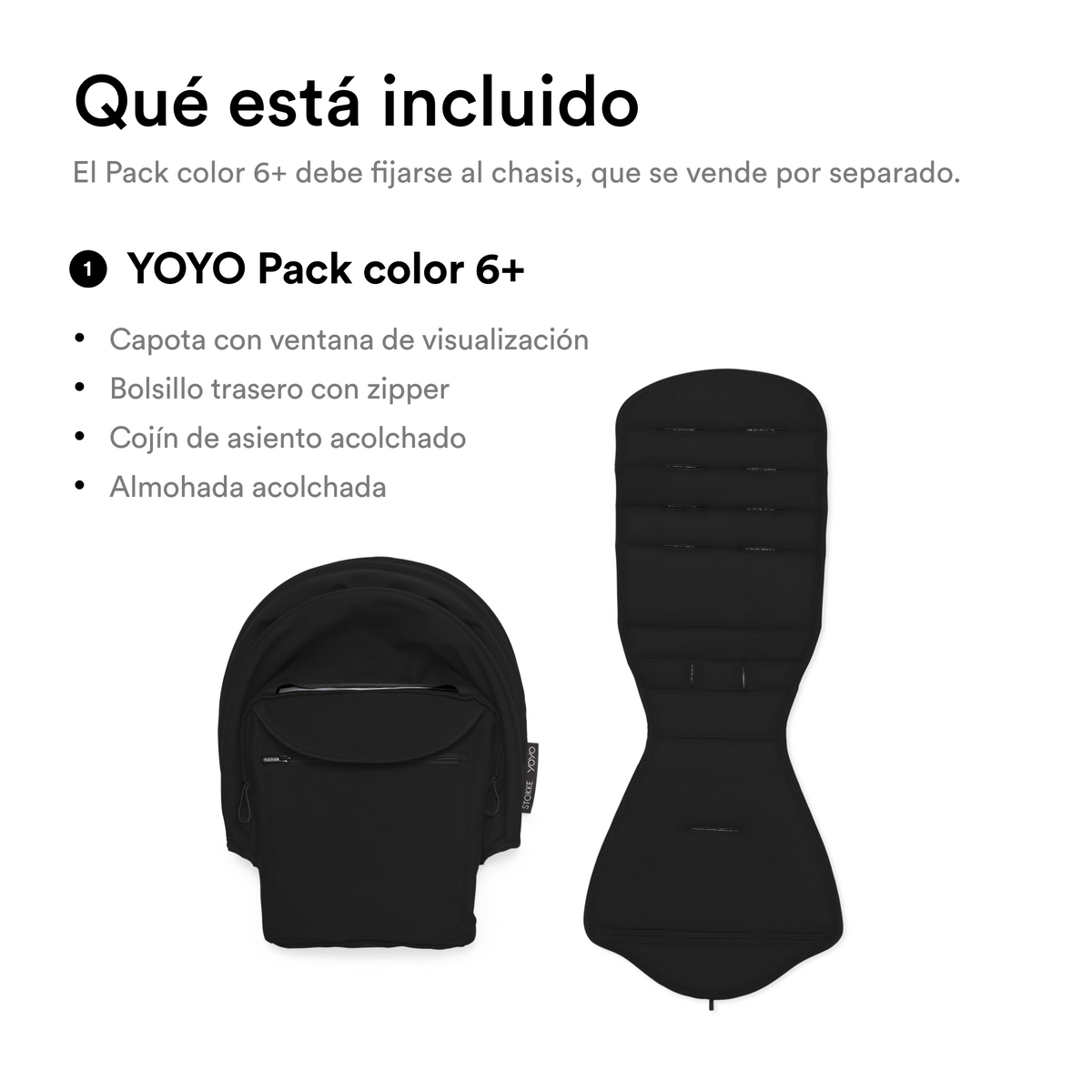 Asiento 6+ para Coche Ultracompacto Stokke® YOYO³ - Negro | YOYO by Stokke