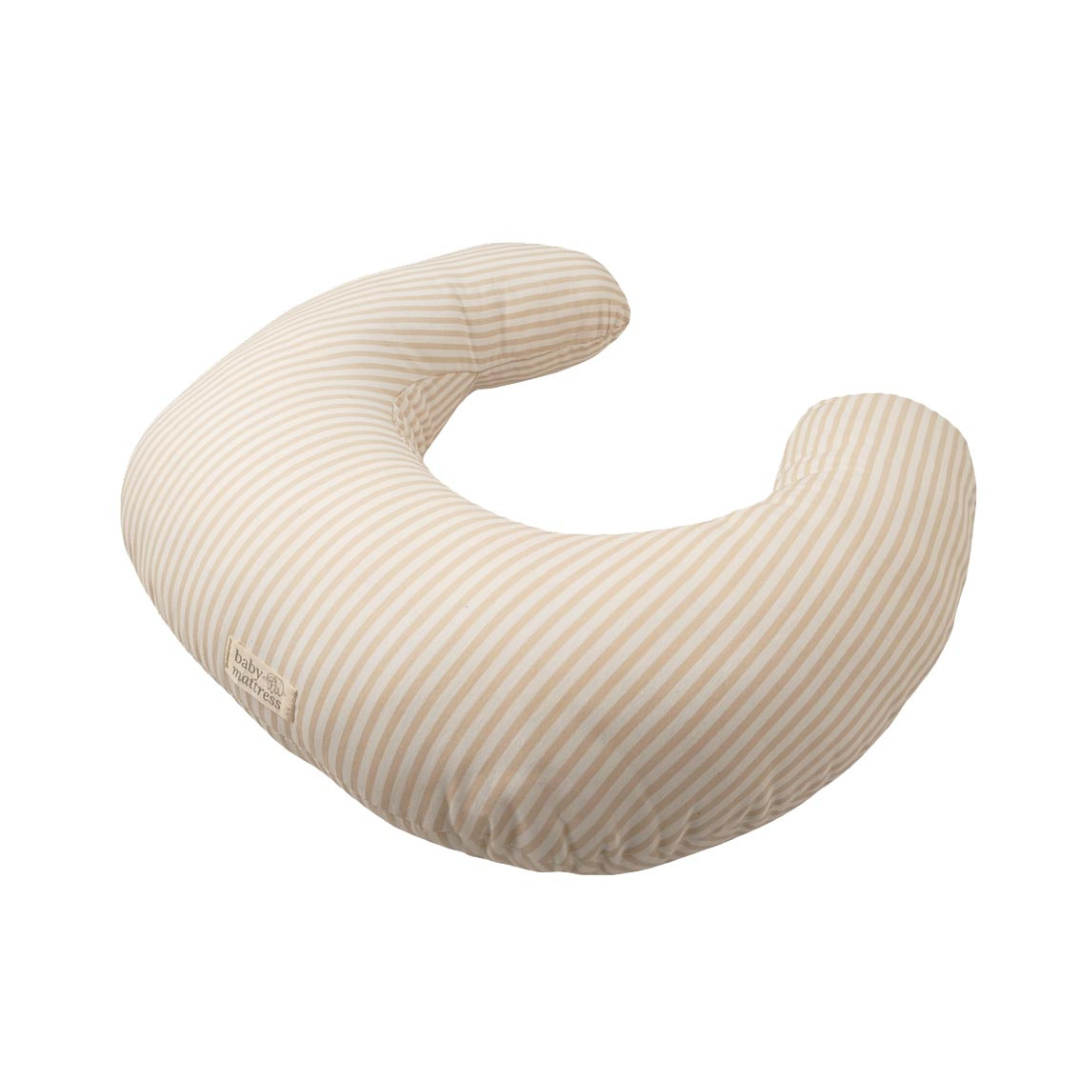 Cojín de Lactancia y Juego - Beige Rayas | Baby Mattress