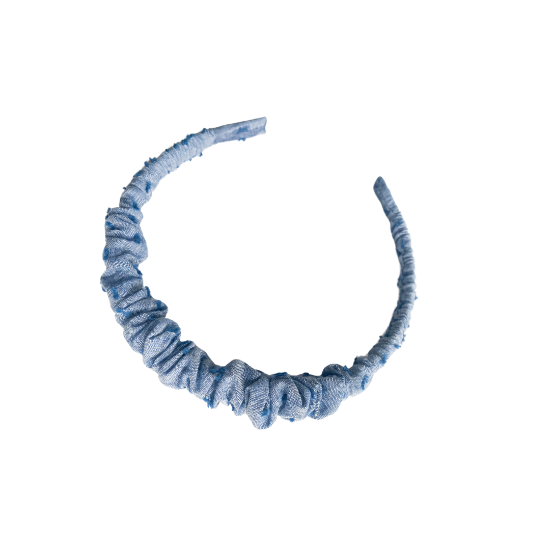 Cintillo Repollito - Plumeti Denim Azul | Caperucita
