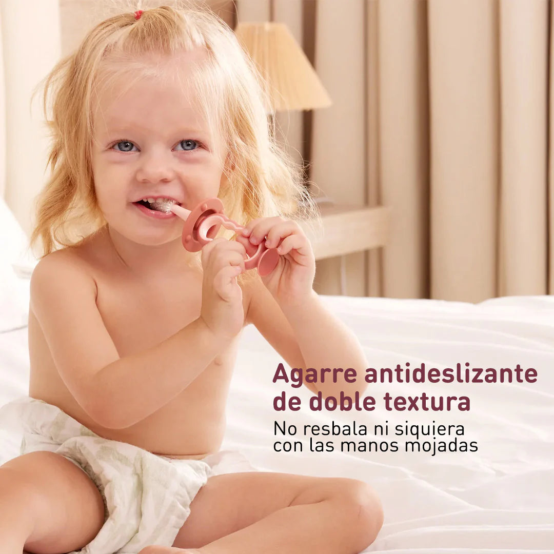 Cepillo Dental de Silicona para Bebé - Verde | MomCozy