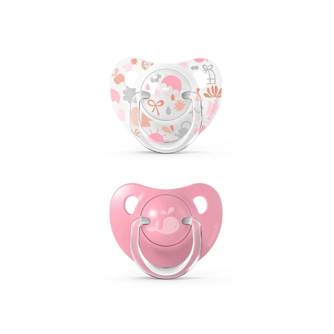 Pack de 2 Chupetes con Tetina Anatómica Látex Memories - Rosado | Suavinex