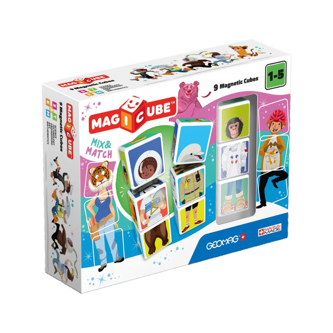Cubos Magnéticos MAGICUBE - Figuras Combinadas (9 piezas) | Geomag