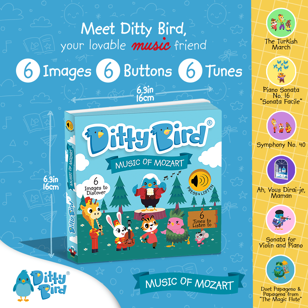 Libro Interactivo Musical - Music of Mozart | Ditty Bird