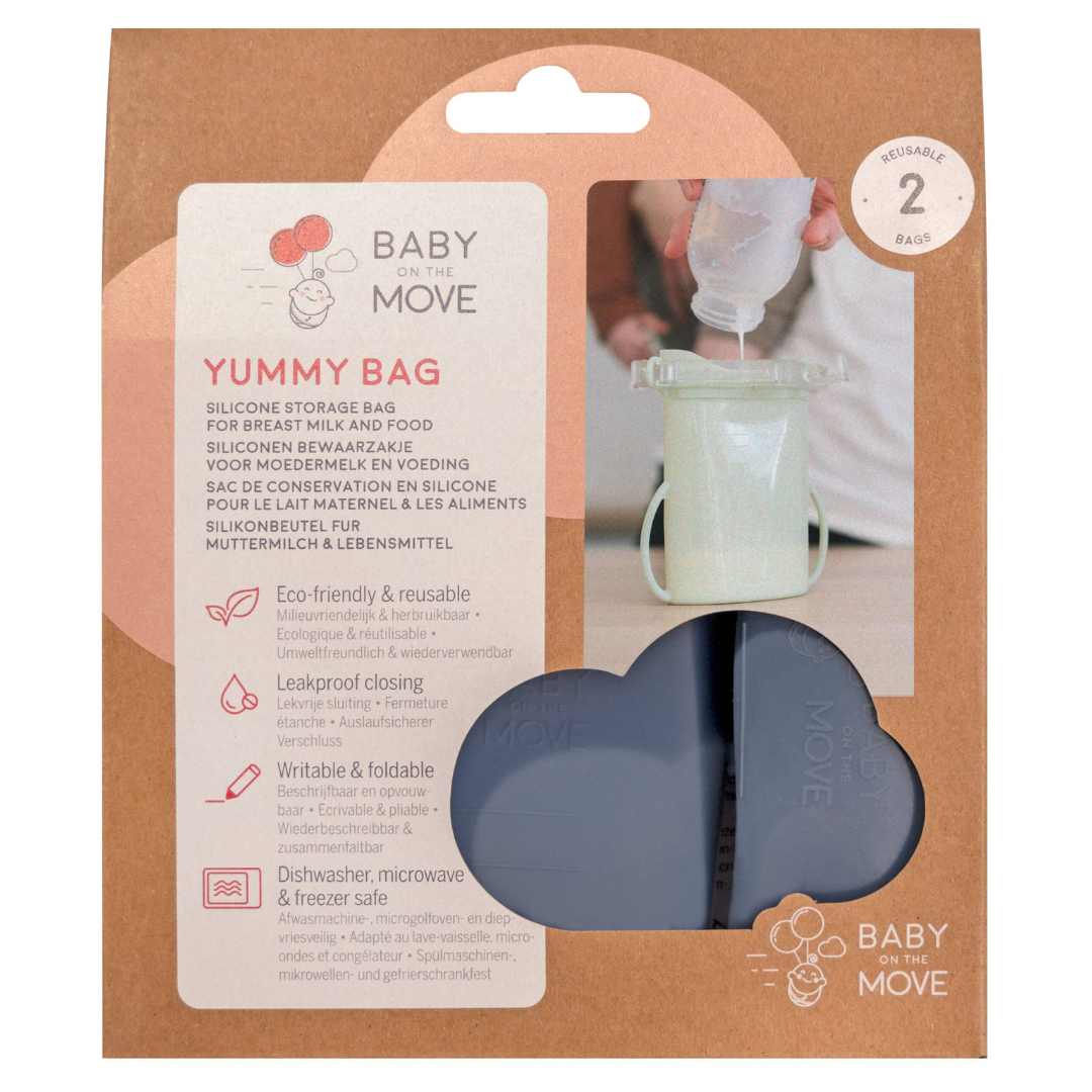 Pack 2 Bolsas de Silicona Multifuncionales - Yummy Denim | Baby on the Move