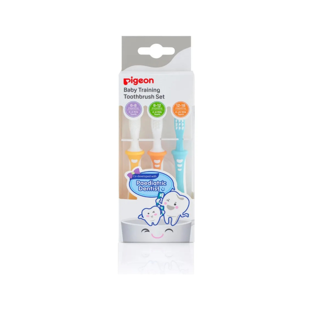 Set de Aprendizaje Cepillos Dentales 3 Pasos – Multicolor | Pigeon
