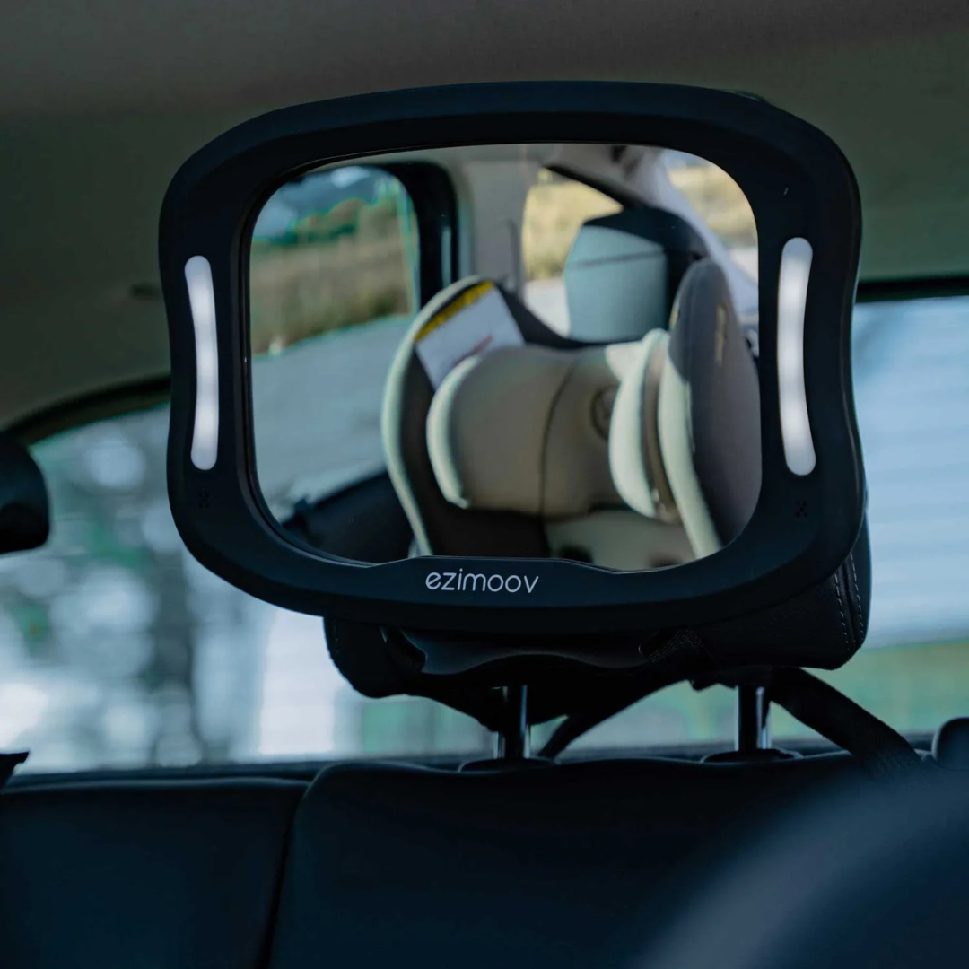 Espejo con Luz LED de Bebé para Auto | Ezimoov