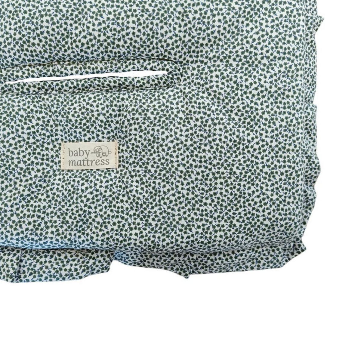 Protector Acolchado para Coche - Flores Oliva | Baby Mattress