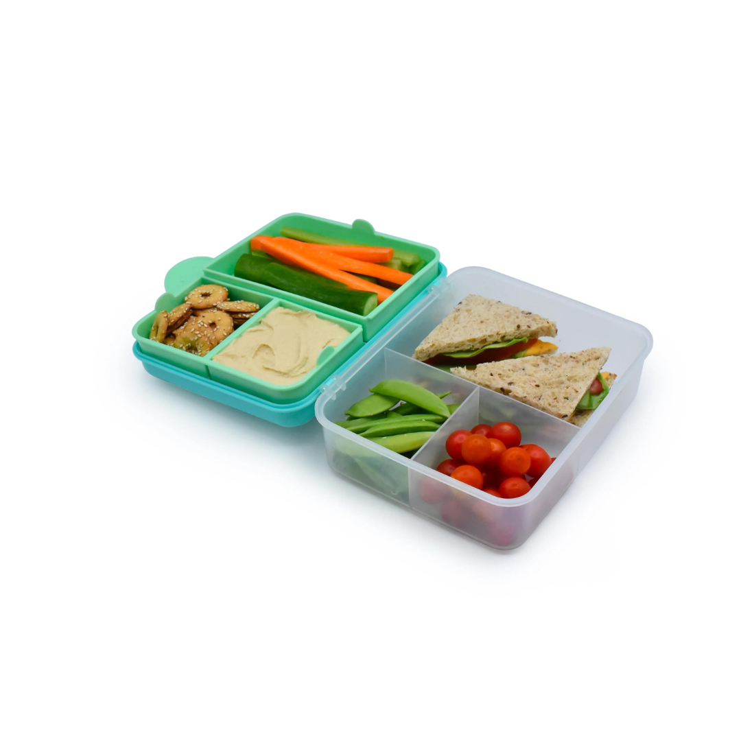 Lonchera Bento Box con Cubiertos - Celeste, Lima y Verde | Melii