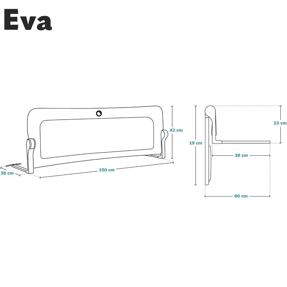 Baranda para Cama Eva - Grey Melange | Lionelo
