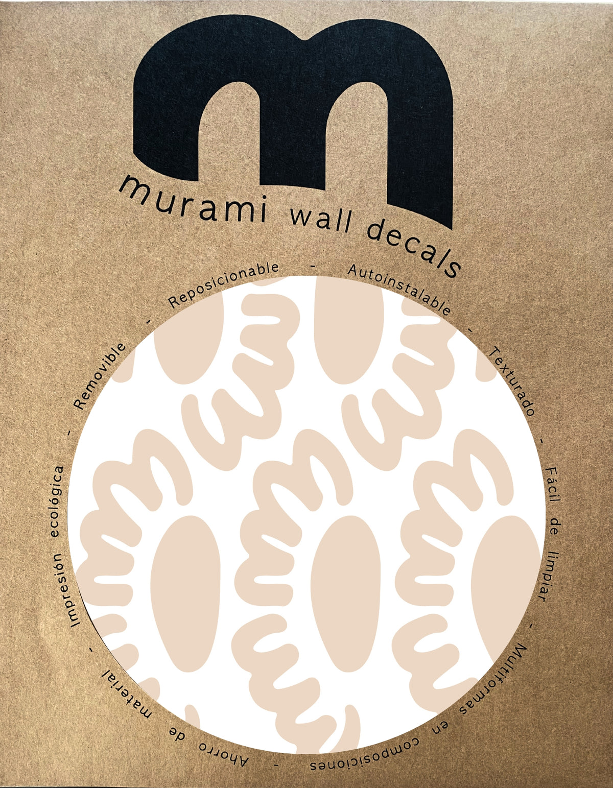 Stickers Decorativos Para Muros - Gerbera Crema | Murami