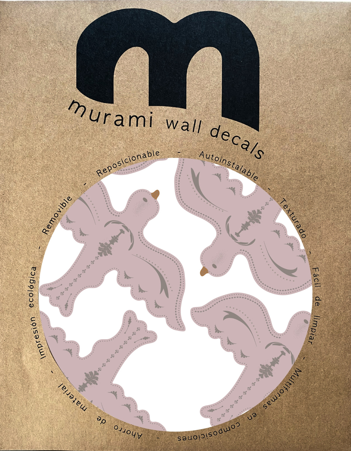 Stickers Decorativos Para Muros - Pajarito Rosado | Murami