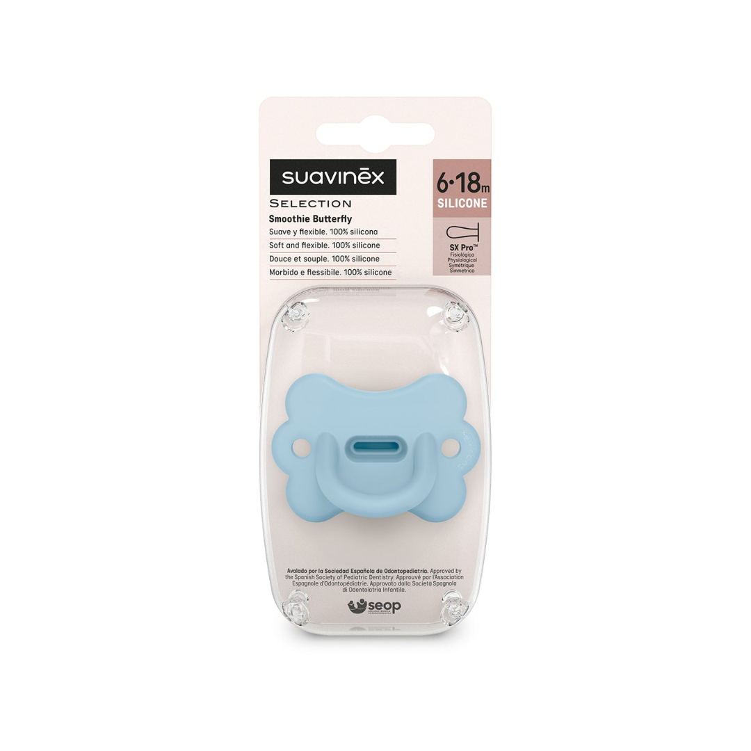 Chupete Todo Silicona Butterfly - Tetina Fisiológica Sx Pro - Infinity Blue | Suavinex