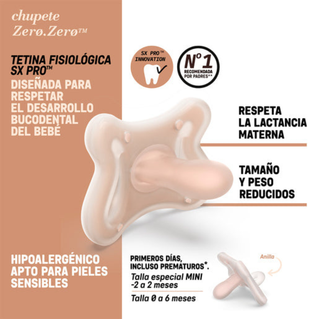 Pack 2 Chupetes Zerø Zerø™ - Tetina Fisiológica | Suavinex