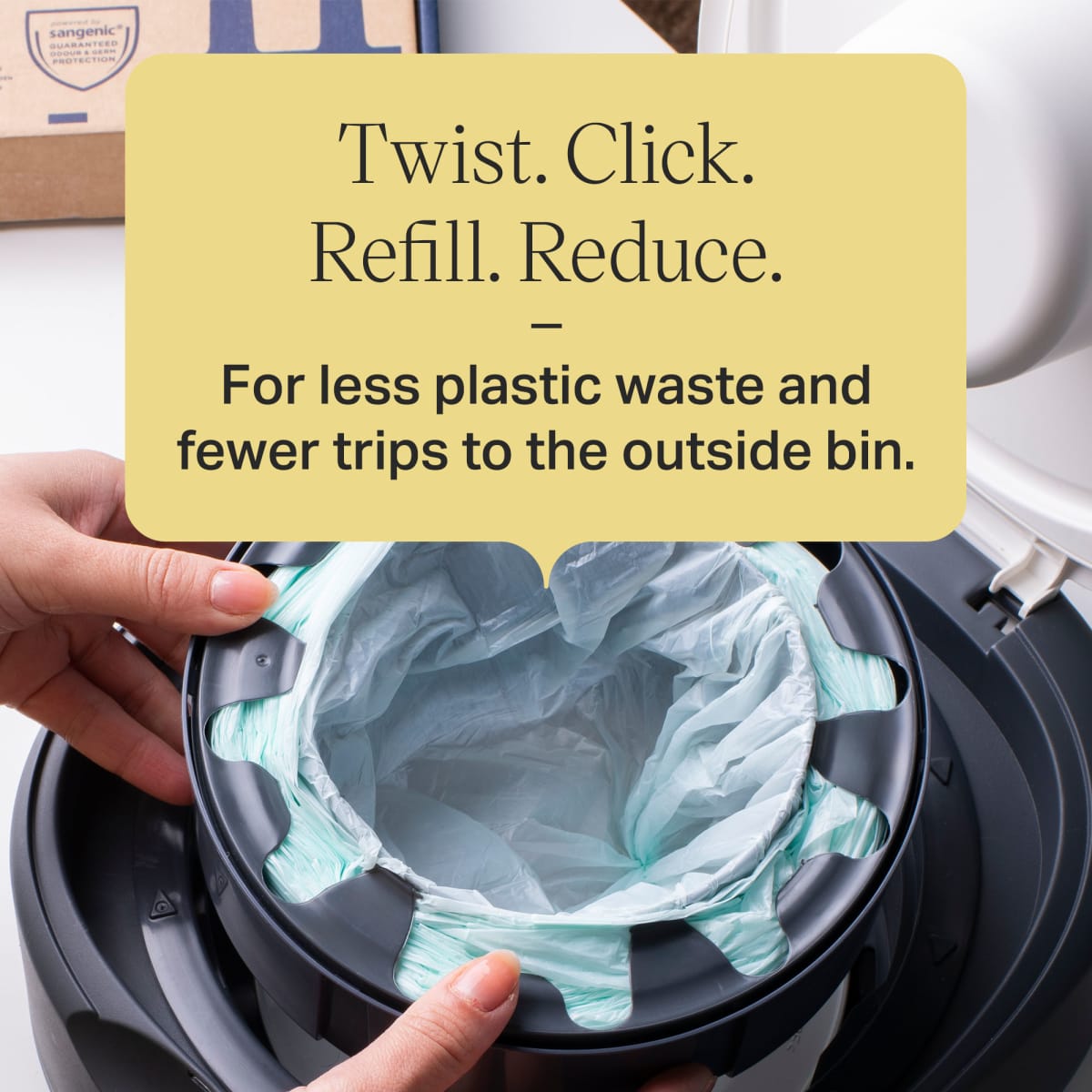 Contenedor de Pañales Sangenic Twist & Click + 4 Repuestos | Tommee Tippee