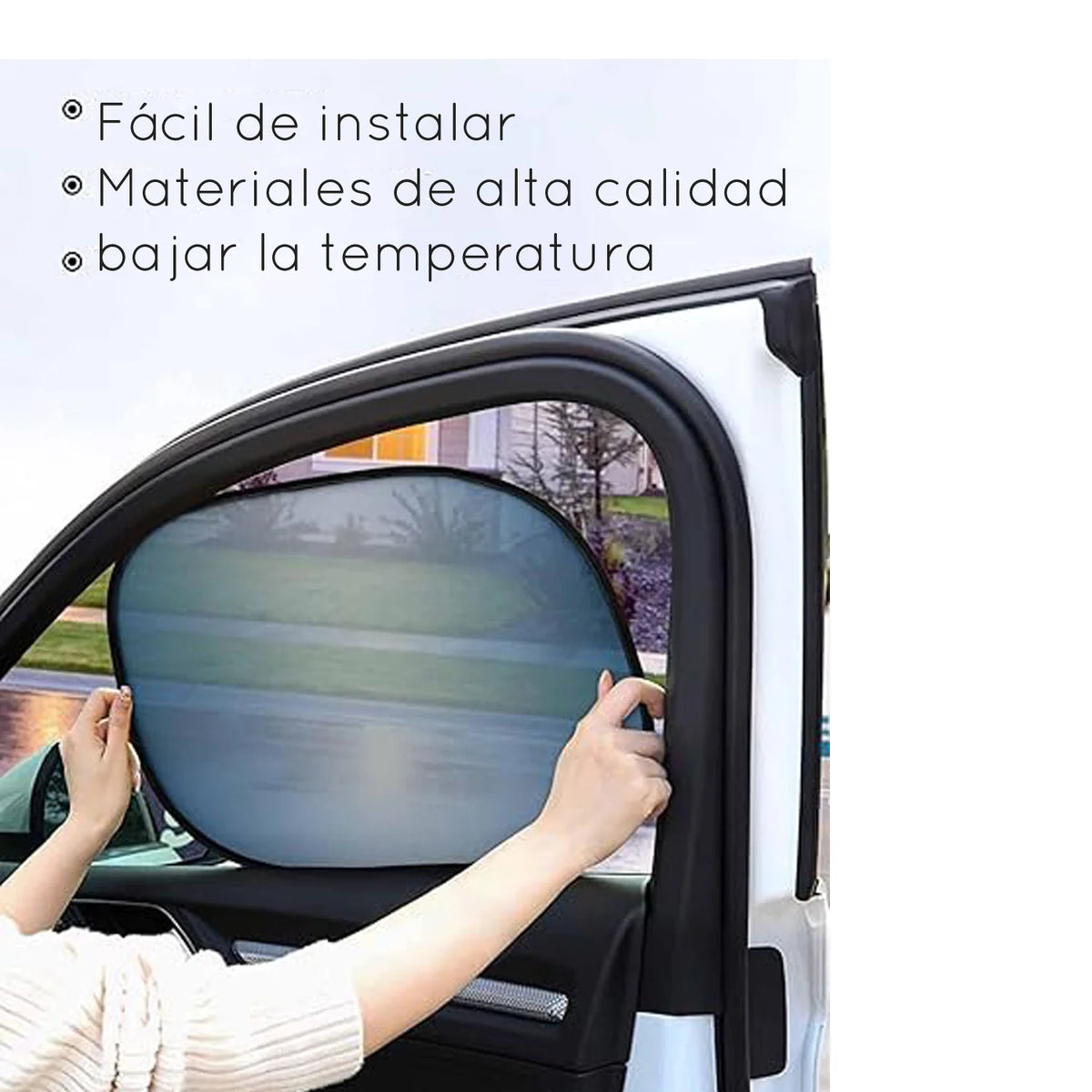 Pack de 2 Protectores Solares para Auto con Doble Adherencia y Protección UV UPF50 | Bebesit