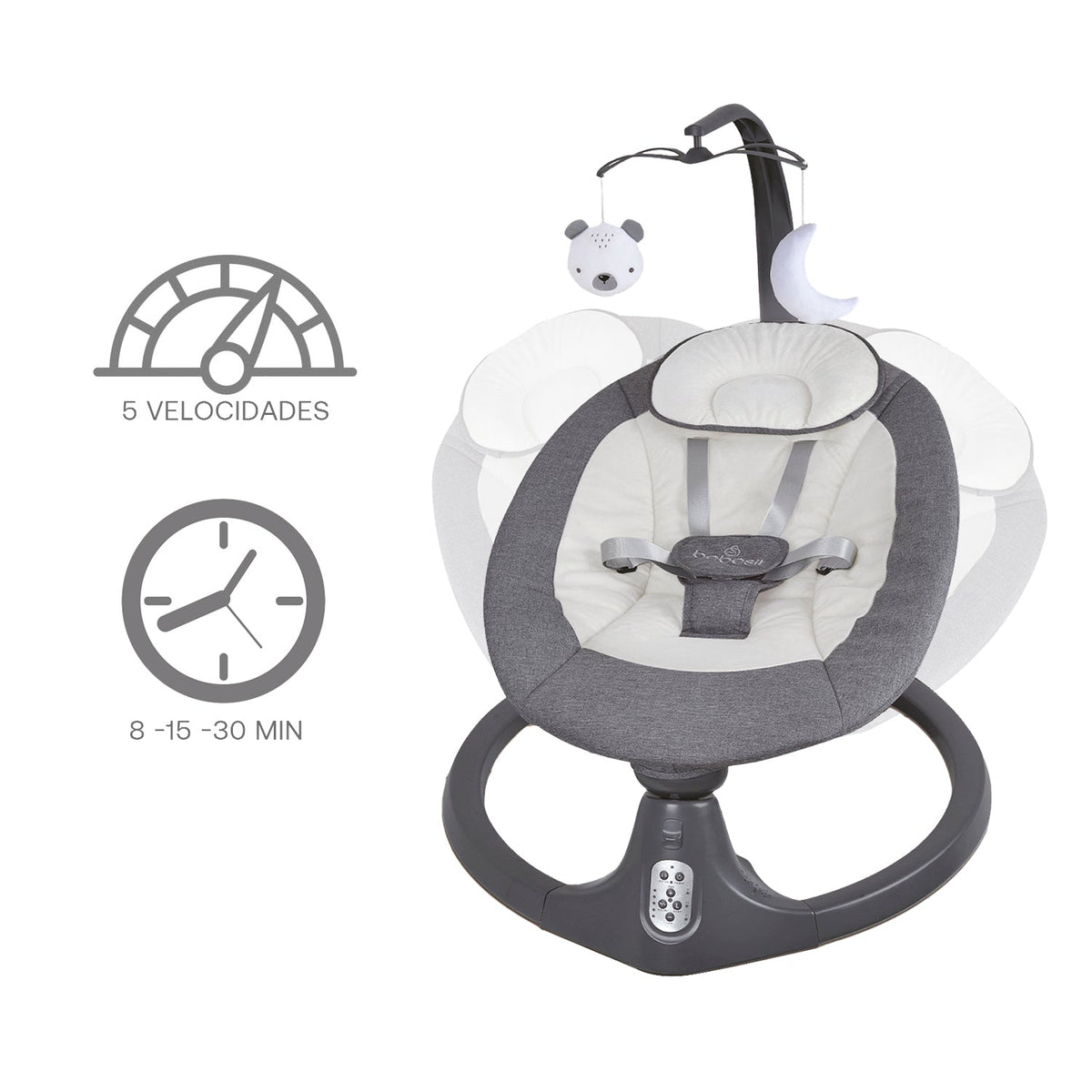 Silla Nido Baby Swing - Gris | Bebesit