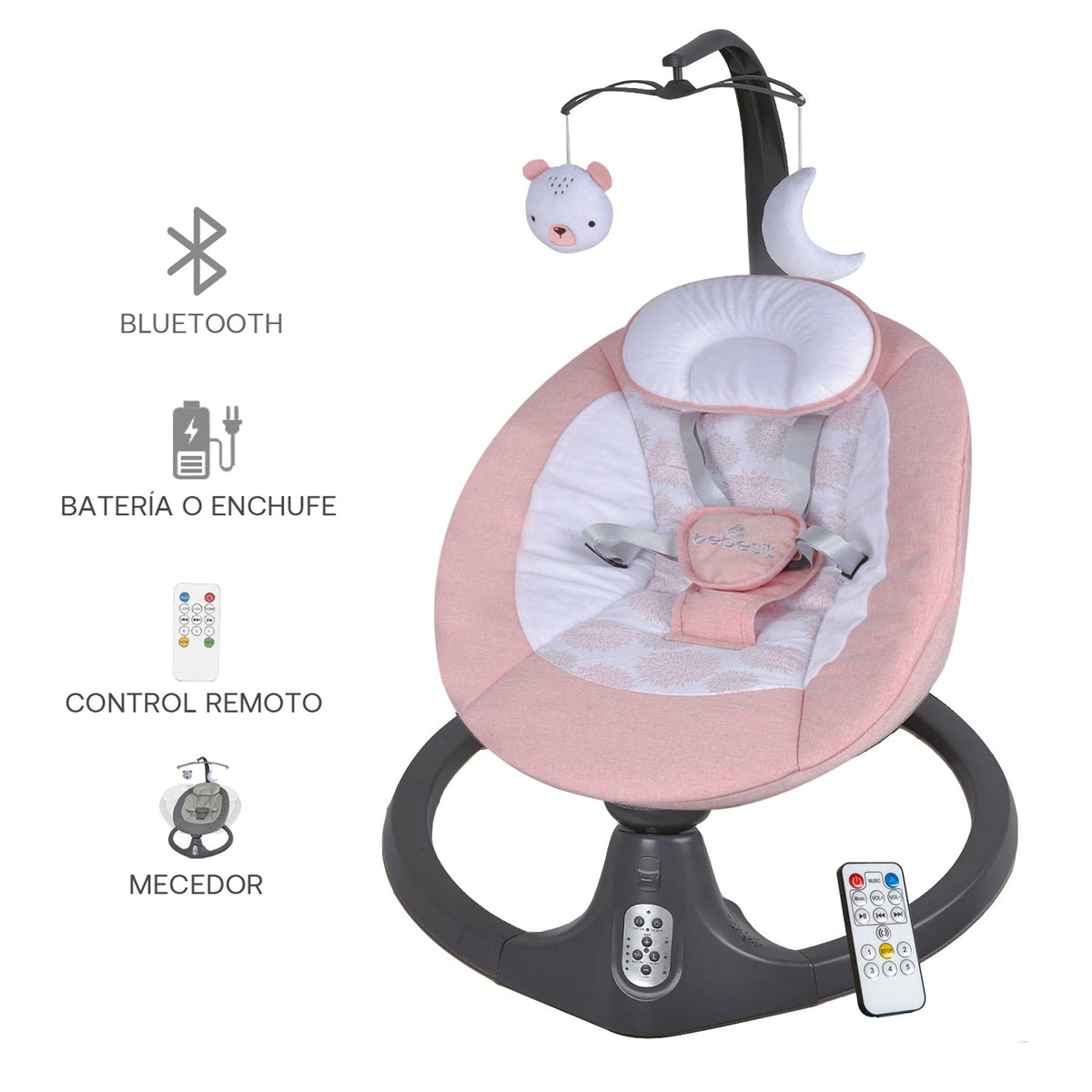 Silla Nido Baby Swing - Rosado | Bebesit
