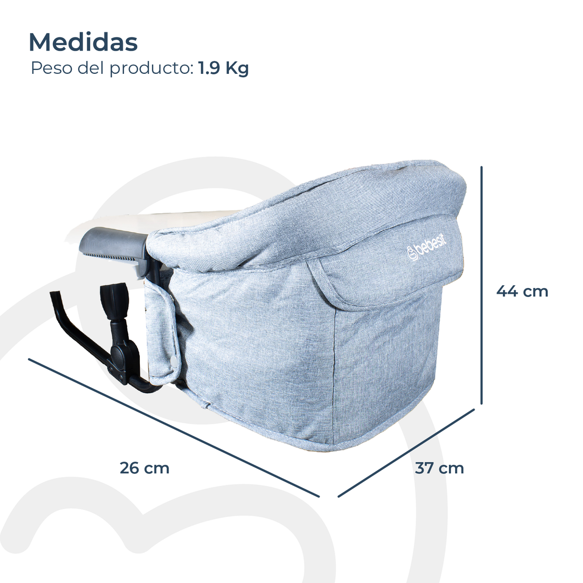 Silla de Comer Eat & Bear - Gris | Bebesit