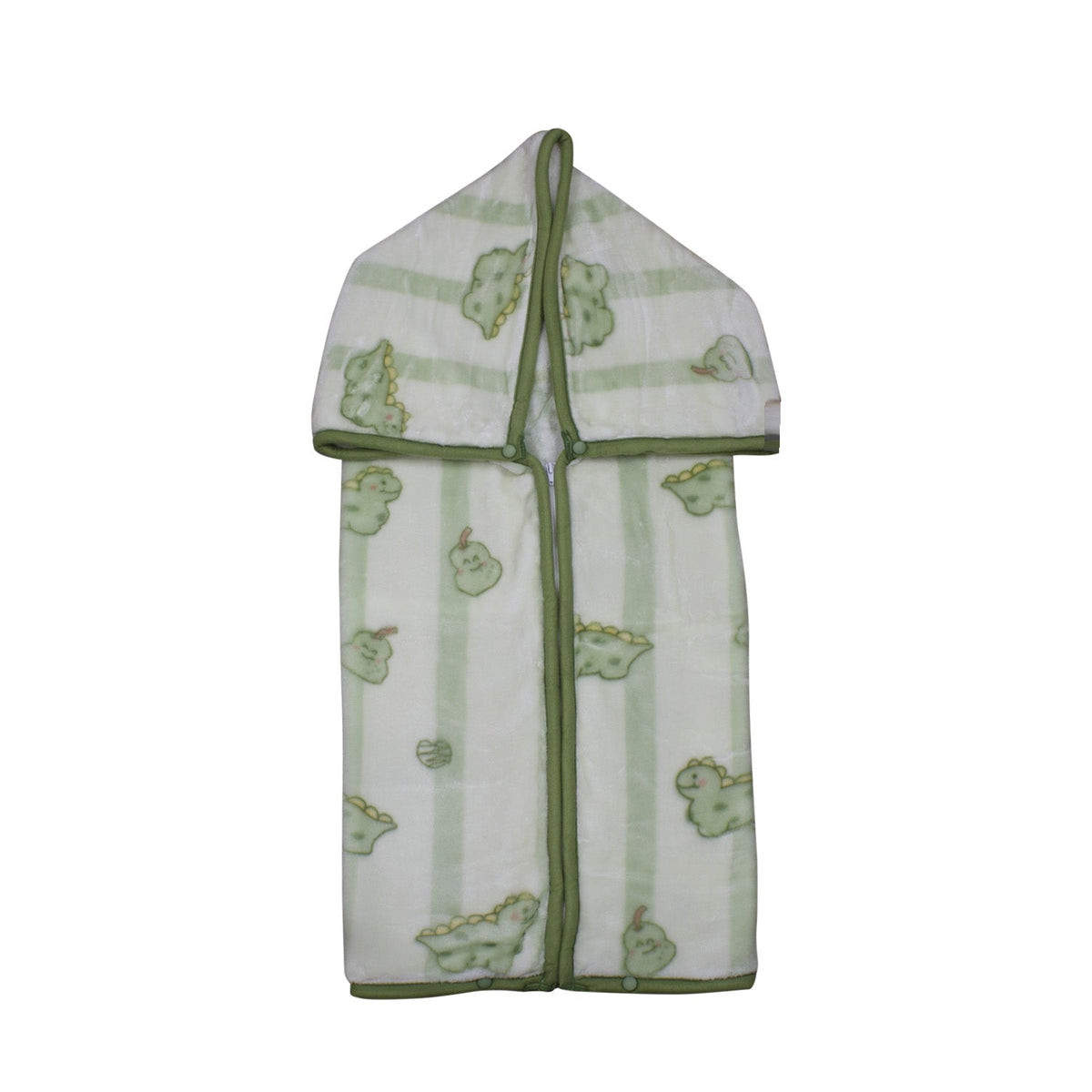 Saco con Broche Ultra Soft 80x110 cm - Dino Verde | Bebesit