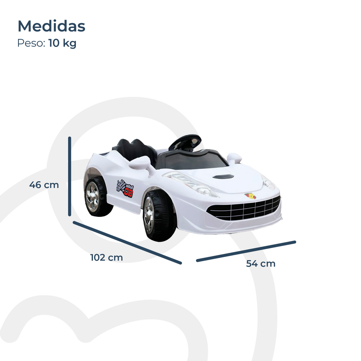 Auto Eléctrico Stingray - Blanco | Bebesit