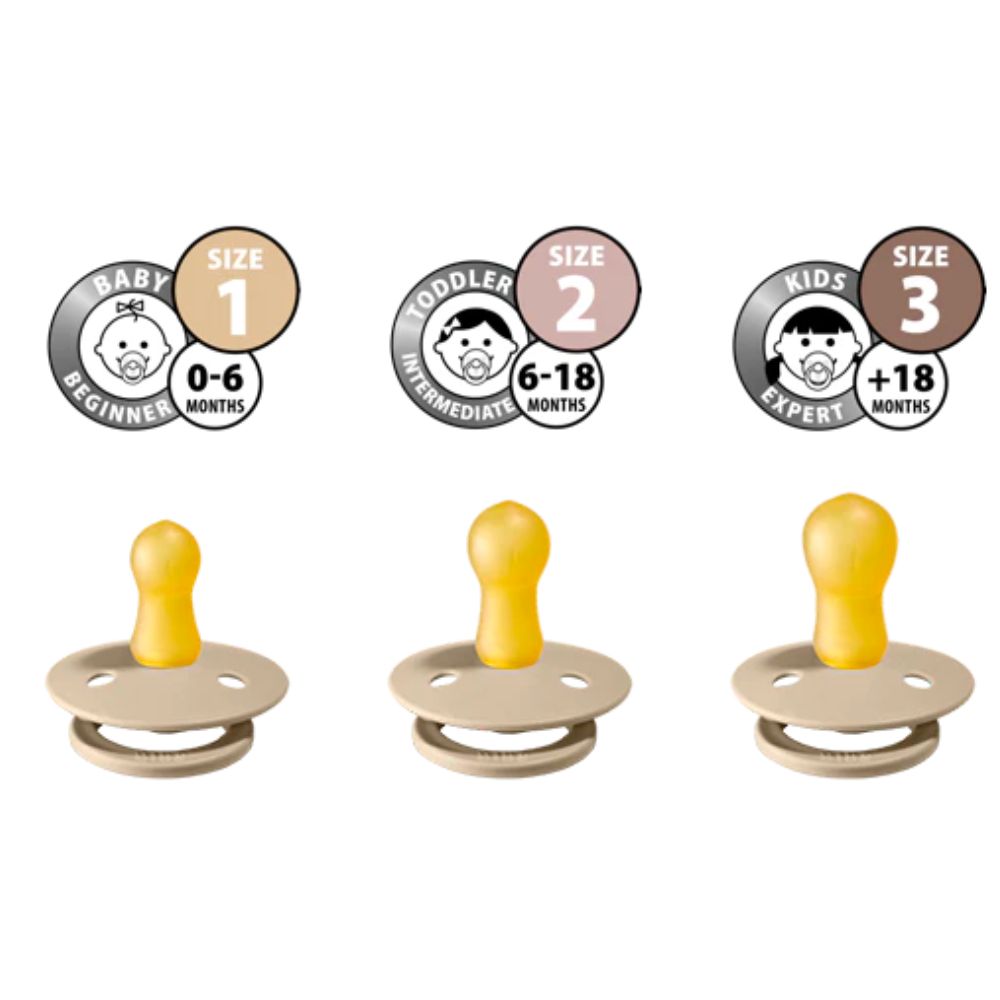 Pack of 2 Natural Rubber Pacifiers - Cloud & Blush