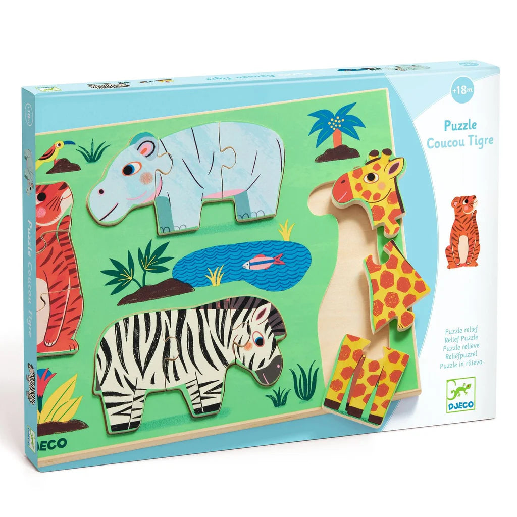 Puzzle Madera Encaje - Coucou Tigre | Djeco