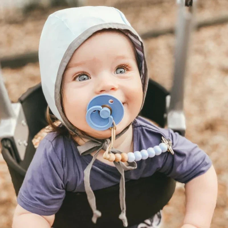 Pack de 2 Chupetes de Caucho Natural - Sky Blue & Baby Blue | BIBS