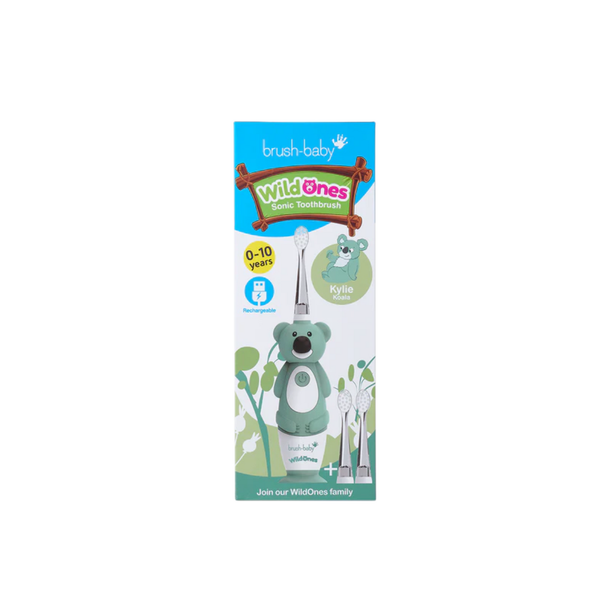 Cepillo de Dientes Eléctrico Recargable para Bebés y Niños WildOnes - Koala | Brush Baby