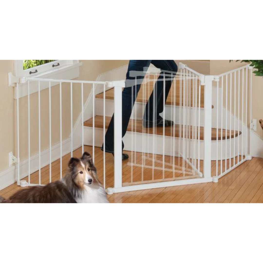 Puerta de Seguridad Autoconfigurable con Cierre Automático (210 cm) - Blanco | KidCo