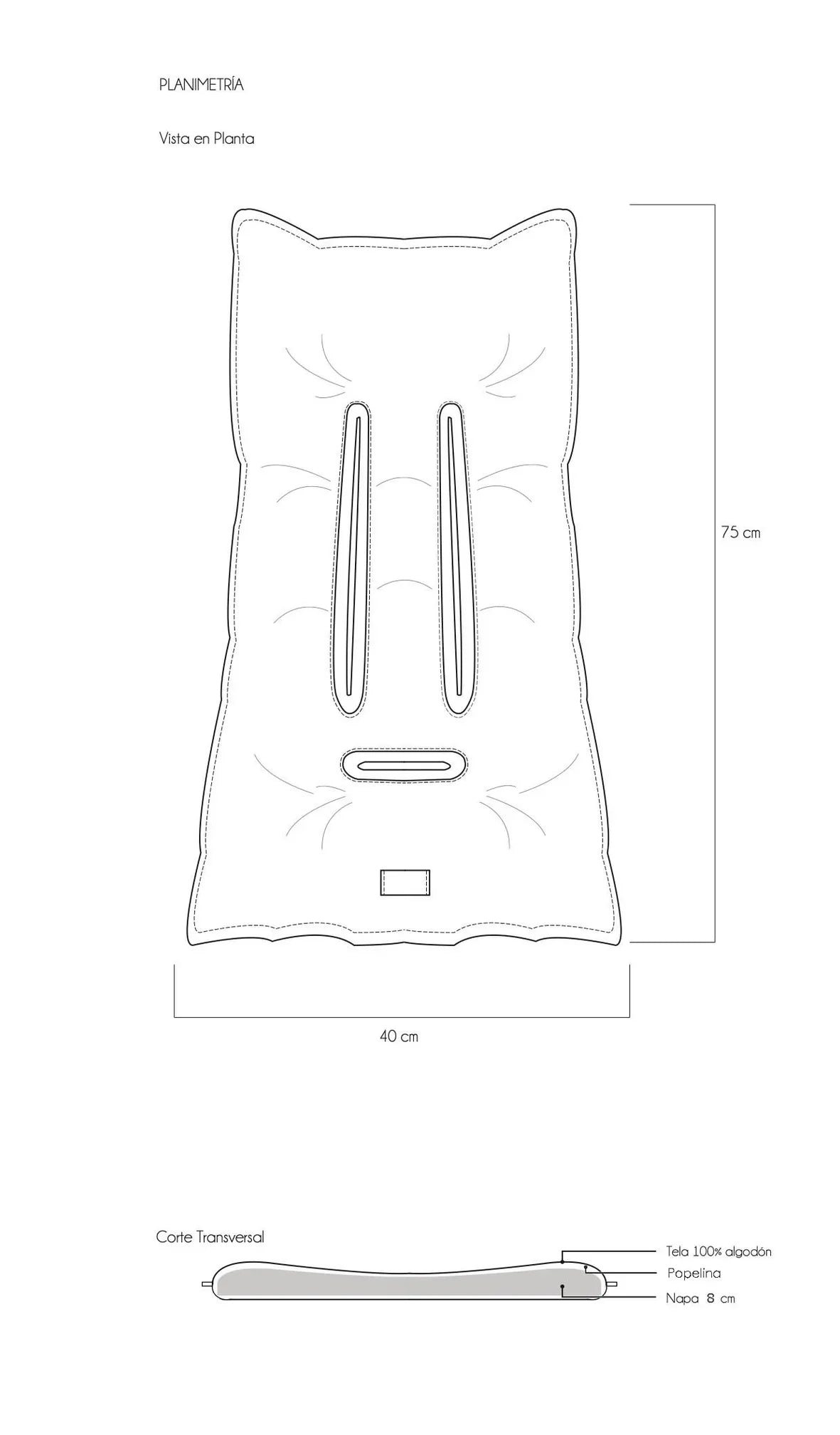 Cojín para Coche - Lino - Beige | Baby Mattress