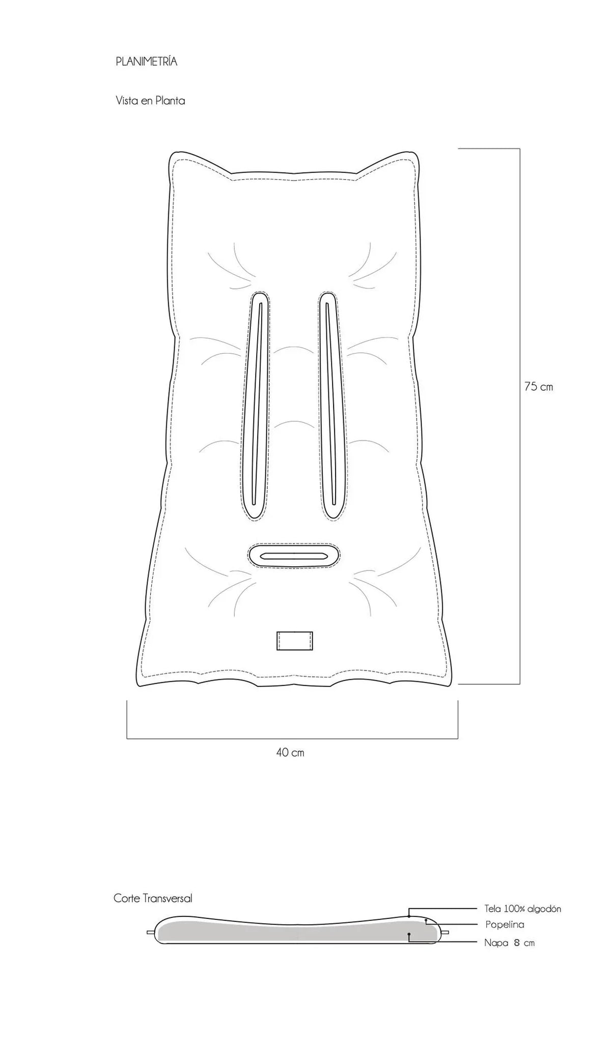 Cojín para Coche - Algodón - Verde Algodón | Baby Mattress