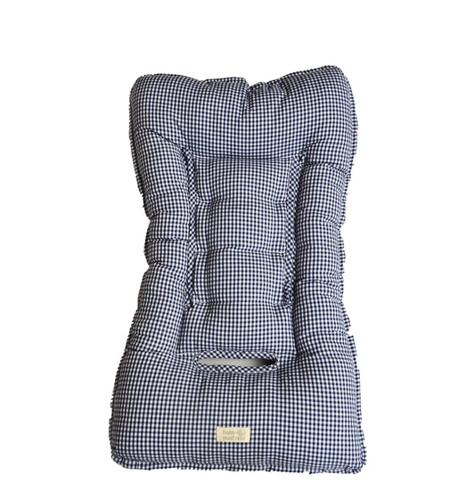 Car Cushion - Cotton - Blue Plaid