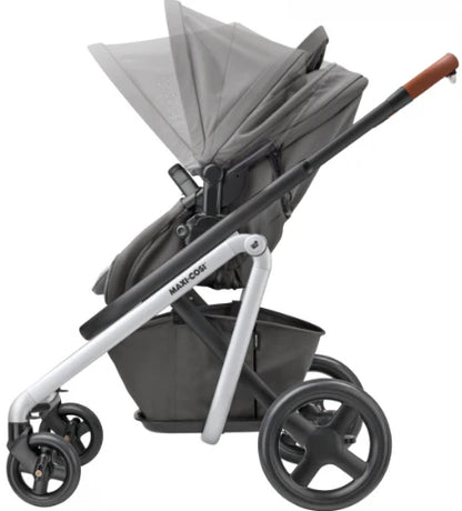 Travel System Coche de Paseo Lila + Silla Nido Mico Max - Grey | Maxi Cosi