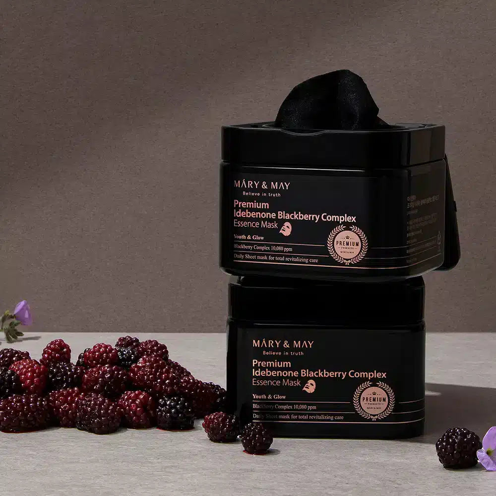 Mary&May Premium Idebenone Blackberry Complex Essence Mask 20EA