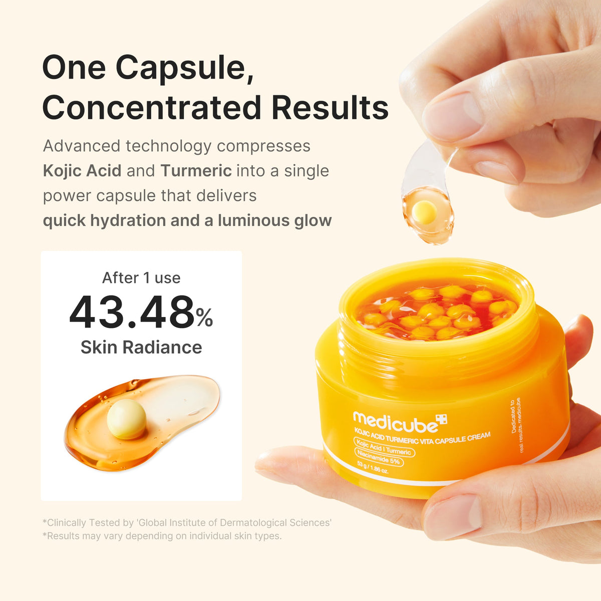 Medicube Κρέμα με κάψουλες Κουρκουμά Vita & Κοχικό Οξύ 53g