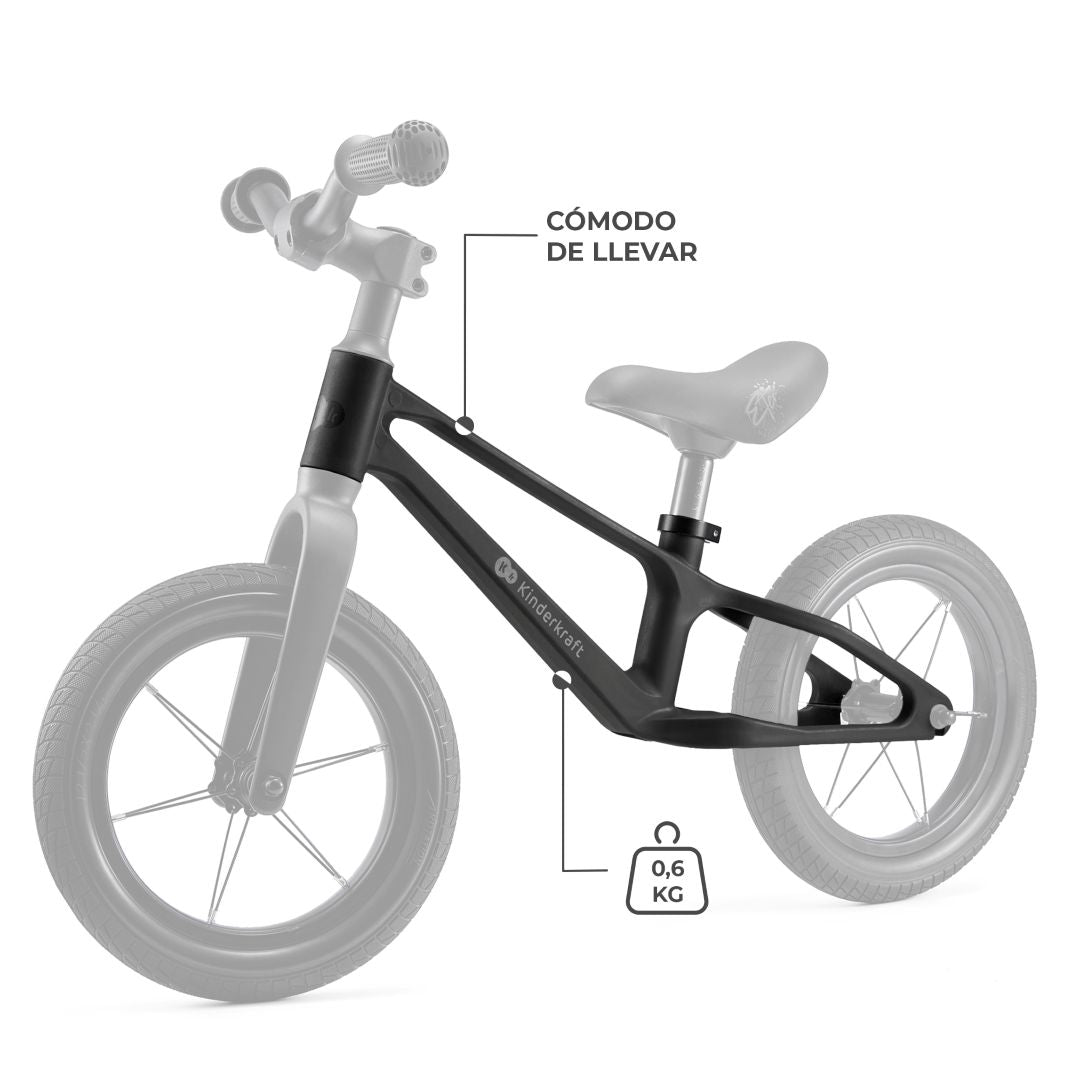 Bicicleta de Equilibrio Eter - Black | Kinderkraft