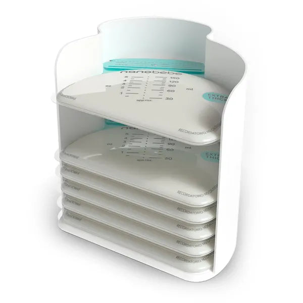 Bolsas para Leche Materna con Organizador Apilable - 25 unidades | Nanobebé