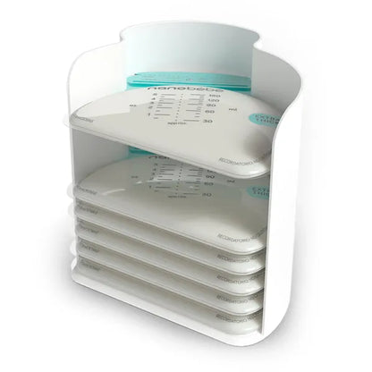 Bolsas para Leche Materna con Organizador Apilable - 25 unidades | Nanobebé