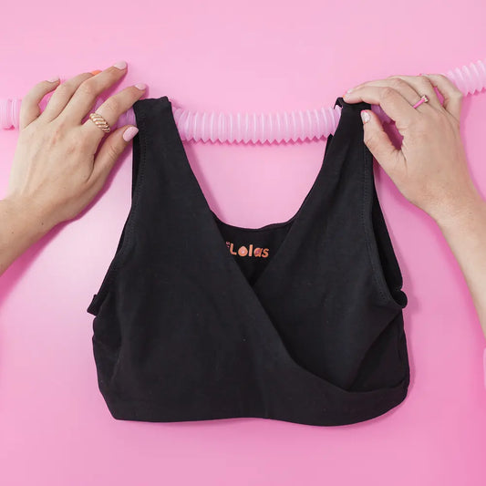 Non-absorbent nursing bra - black