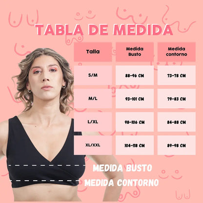 Sostén de Lactancia Absorbente - Negro | Mis Lolas