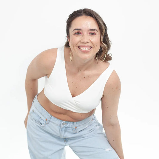 Absorbent Nursing Bra - White
