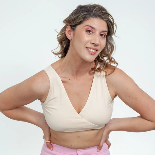 Sostén de Lactancia Absorbente - Beige | Mis Lolas