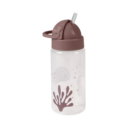 Botella con Bombilla Amigos del Mar 350ml - Rosa | Done by deer